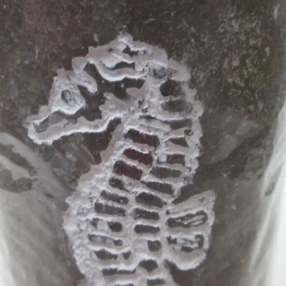 Seahorse pillar candle brown white sea life 6" tall Hobby Lobby sealed NEW NWT - Picture 4 of 12